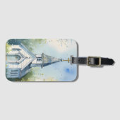 Rustic Church Path in Wildflower Meadow ラゲッジタグ (正面横)