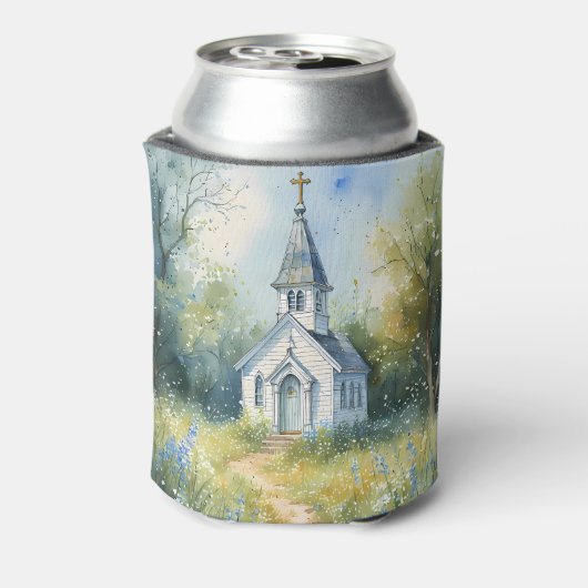 Rustic Church Path in Wildflower Meadow 缶クーラー (缶裏面)