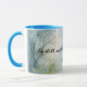 Rustic Church Path in Wildflower Meadow Text マグカップ (左)