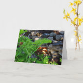 Rustic Citronella Leaf Portrait Card カード (黄色い花)