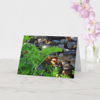 Rustic Citronella Leaf Portrait Card カード