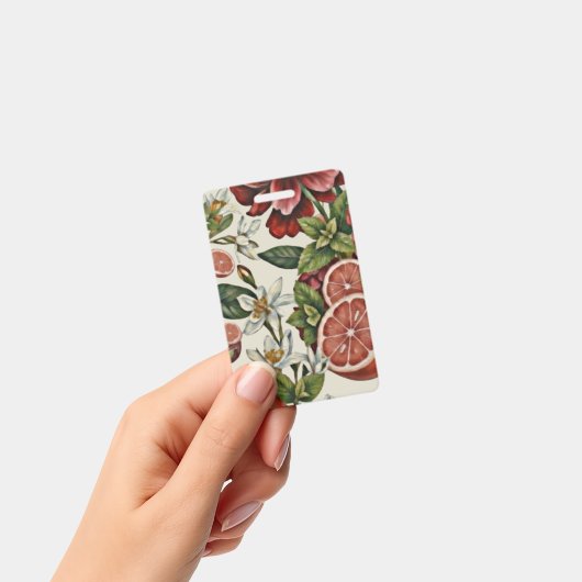 Rustic Citrus Floral summer バッジ (手持ち)