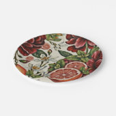 Rustic Citrus Floral summer  Bridal Shower ペーパープレート (アングル)