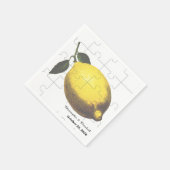 Rustic Citrus Lemon Jigsaw Puzzle Wedding スタンダードカクテルナプキン (角)