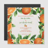 Rustic Citrus Orchard Magnetic Wedding Invitation (正面/裏面)