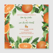 Rustic Citrus Orchard Magnetic Wedding Invitation (正面)