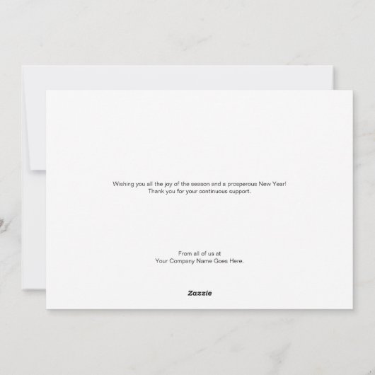 Rustic Citrus & Pine Corporate Merry Christmas シーズンカード (裏面)