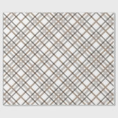 Rustic Classy Elegant Neutral Plaid Pattern ラッピングペーパー (フラット)