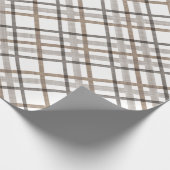 Rustic Classy Elegant Neutral Plaid Pattern ラッピングペーパー (角)