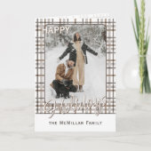 Rustic Classy Elegant Plaid Pattern シーズンカード (正面)
