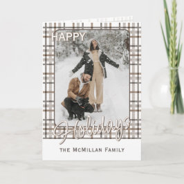 Rustic Classy Elegant Plaid Pattern シーズンカード