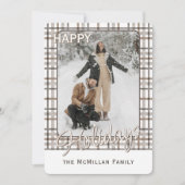 Rustic Classy Elegant Plaid Pattern シーズンカード (正面)