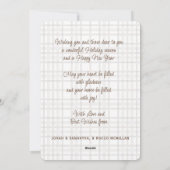 Rustic Classy Elegant Plaid Pattern シーズンカード (裏面)