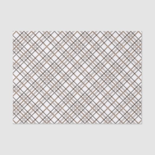 Rustic Classy Elegant Plaid Pattern 薄葉紙 (正面)