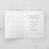 Rustic Classy Elegant Plaid Pattern Gold 箔シーズンカード (内側レイダウン)