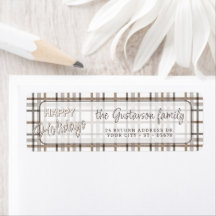 Rustic Classy Elegant Plaid Pattern Holiday