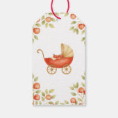 Rustic Clothesline Apple Locally Grown Baby Shower ギフトタグ (裏面)