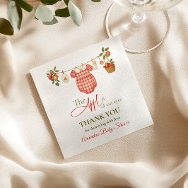 Rustic Clothesline Apple Locally Grown Baby Shower スタンダードランチョンナプキン