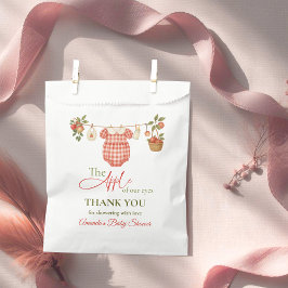 Rustic Clothesline Apple Locally Grown Baby Shower フェイバーバッグ