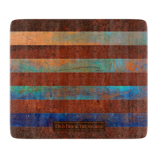 Rustic Coastal Glass Cutting Board カッティングボード (正面)