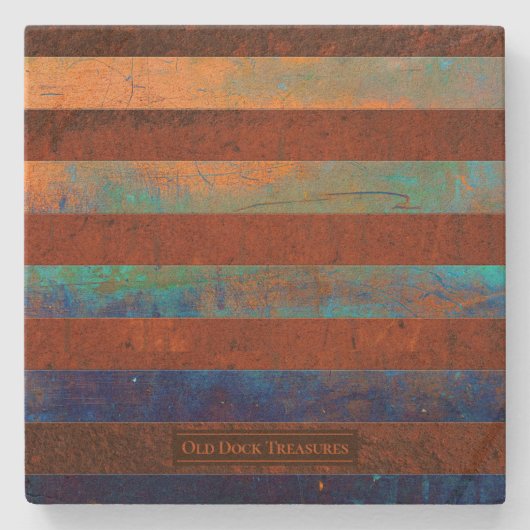 Rustic Coastal Stone Coasters ストーンコースター (正面)