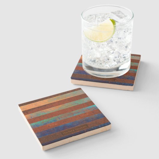 Rustic Coastal Stone Coasters ストーンコースター (横)