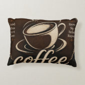 Rustic Coffee Bar Decor Gift アクセントクッション (裏面)