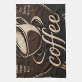 Rustic Coffee Bar Decor Gift キッチンタオル (縦)