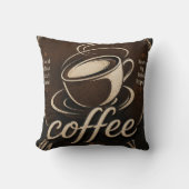 Rustic Coffee Bar Decor Gift クッション (正面)