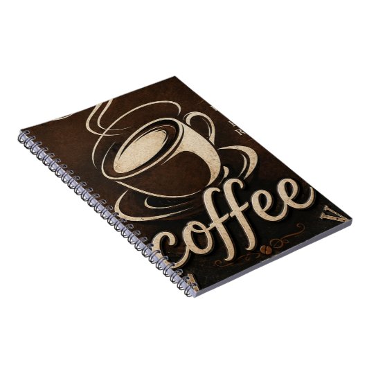 Rustic Coffee Bar Decor Gift ノートブック (右側)