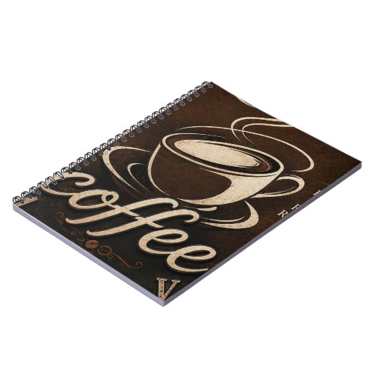 Rustic Coffee Bar Decor Gift ノートブック (左側)