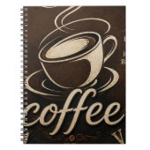 Rustic Coffee Bar Decor Gift ノートブック (正面)