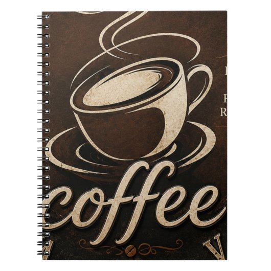 Rustic Coffee Bar Decor Gift ノートブック (正面)