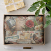 Rustic Collage Barn and Country Ephemera Crafting 薄葉紙 (ギフト)