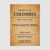 Rustic Colombian Coffee Burlap Sack FC6 Decoupage 薄葉紙 (正面)