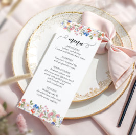 Rustic Colorful Floral Wildflower Bridal Shower メニュー