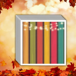 Rustic Colorful Little Turkey Baby Shower スタンダードカクテルナプキン