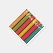 Rustic Colorful Little Turkey Baby Shower スタンダードカクテルナプキン (角)