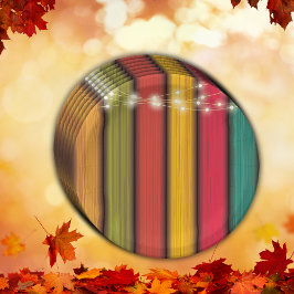 Rustic Colorful Little Turkey Baby Shower ペーパープレート