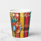 Rustic Colorful Little Turkey Baby Shower 紙コップ (正面)