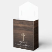 Rustic Confirmation Party Script Church Cross フェイバーボックス (オープン)
