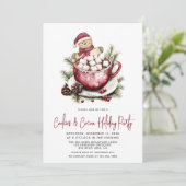 Rustic Cookies & Cocoa Cute Festive Holiday Party 招待状 (スタンド正面)