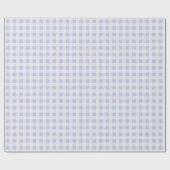 Rustic Cool Periwinkle Gray Gingham Wrapping Paper ラッピングペーパー (フラット)