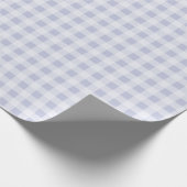 Rustic Cool Periwinkle Gray Gingham Wrapping Paper ラッピングペーパー (角)