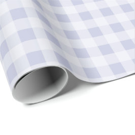 Rustic Cool Periwinkle Gray Gingham Wrapping Paper ラッピングペーパー