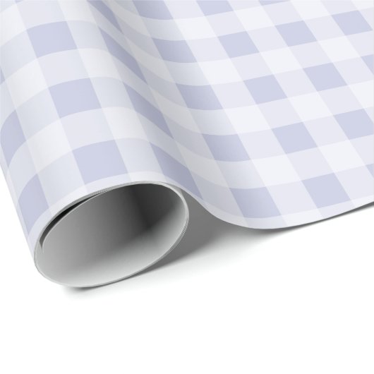 Rustic Cool Periwinkle Gray Gingham Wrapping Paper ラッピングペーパー (ロールコーナー)