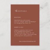 Rustic Copper Editorial Modern Wedding エンクロージャーカード (正面)