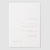 Rustic Copper Editorial Modern Wedding ベラム紙招待状 (正面)