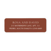 Rustic Copper Editorial Modern Wedding ラベル (正面)