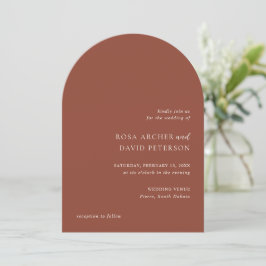 Rustic Copper Editorial Modern Wedding 招待状